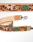 American Darling ADSTF151 Hand Tooled Genuine Leather Crossbody Handle Strap For Bags