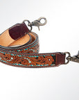 American Darling ADSTF152 Hand Tooled Genuine Leather Crossbody Handle Strap For Bags