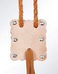 American Darling ADJW101A Braided Genuine Leather Jewelry Necklace with Concho