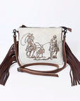 American Darling Small Crossbody Saddle Blanket Genuine Leather women bag western handbag purse