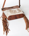 American Darling Clutch Hand Tooled Hair on Genuine Leather Western Women Bag Handbag Purse | Purses for Cute