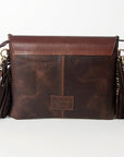 American Darling ADBGD121 Envelope Hand Tooled Hair-On Genuine Leather Women Bag Western Handbag Purse