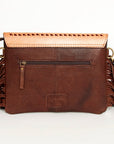 American Darling ADBGD122 Envelope Hand Tooled Hair-On Genuine Leather Women Bag Western Handbag Purse