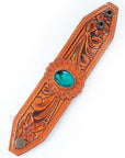 American Darling Bracelet Hand Tooled Carved Genuine Leather Women | Handmade Western Rustic