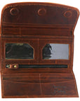 American Darling Wallet Hair on Full Grain Genuine Leather Western Women Bag | Handbag Purse Travel Clutch