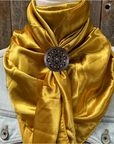 35X35" Solid Mustard Yellow Wild Rag / Scarf WRS19 - Western Concho Wild Rag Slides - Assorted
