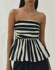 Stripe Bubble Tube Top