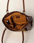American Darling Tote Hand Tooled Saddle Blanket Genuine Leather Women Bag Western Handbag Purse