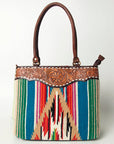 American Darling Tote Hand Tooled Saddle Blanket Genuine Leather Women Bag Western Handbag Purse