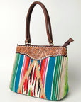 American Darling Tote Hand Tooled Saddle Blanket Genuine Leather Women Bag Western Handbag Purse