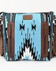 American Darling SIGNATURE CROSSBODY Hand Tooled Upcycled Wool Genuine Leather women bag western handbag purse