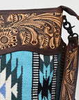 American Darling SIGNATURE CROSSBODY Hand Tooled Upcycled Wool Genuine Leather women bag western handbag purse