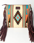 American Darling SIGNATURE CROSSBODY Hand Tooled Upcycled Wool Genuine Leather women bag western handbag purse