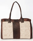 American Darling ADBGZ309 Duffel Saddle Blanket Genuine Leather Women Bag Western Handbag Purse