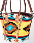 American Darling Hand Tooled Hair On Genuine Leather Women Bag Western Handbag Purse