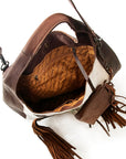 American Darling Hobo Bag Hand Tooled Floral Carved Genuine Leather Western Purse with Buck Stitched Trim & YKK Zipper