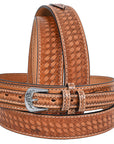 HILASON Western Genuine Leather Belt for Men Women Cowboy Cowgirl Handmade Unisex Full Grain Heavy Duty Engraved Buckle Belt