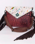 ADBGZ314 American Darling Hair On Crocodile Embossed Genuine Leather Women Bag Western Handbag Purse