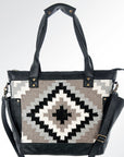 American Darling TOTE Upcycled Wool Genuine Leather women bag western handbag purse