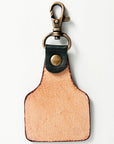 American Darling ADKR167 Hand Tooled Carved Genuine Leather Keyring