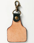 American Darling ADKR178 Hand Tooled Carved Genuine Leather Keyring