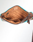 ADBG344J American Darling WRISTLET Hand Tooled Upcycled Wool Genuine Leather women bag western handbag purse