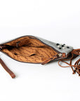 American Darling ADBG344N Wristlet Hand Tooled Saddle Blanket Genuine Leather Women Bag Western Handbag Purse