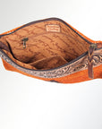 ADBG344S American Darling WRISTLET Hand Tooled Upcycled Wool Genuine Leather women bag western handbag purse