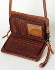 American Darling Organizer Saddle Blanket Genuine Leather Western Women Bag Handbag Purse | for Cute Travel