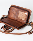 American Darling Organizer Saddle Blanket Genuine Leather Western Women Bag Handbag Purse | for Cute Travel