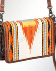 American Darling Organizer Saddle Blanket Genuine Leather Western Women Bag Handbag Purse | for Cute Travel