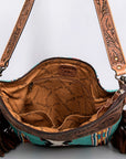 American Darling Signature Crossbody Hand Tooled Saddle Blanket Genuine Leather Women Bag Western Handbag Purse