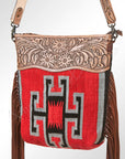 American Darling Signature Crossbody Hand Tooled Saddle Blanket Genuine Leather Women Bag Western Handbag Purse