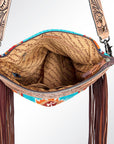 American Darling Signature Crossbody Hand Tooled Saddle Blanket Genuine Leather Women Bag Western Handbag Purse