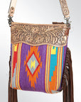 American Darling Signature Crossbody Hand Tooled Saddle Blanket Genuine Leather Women Bag Western Handbag Purse