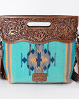 American Darling Clutch Hand Tooled Hair on Genuine Leather Western Women Bag Handbag Purse | Purses for Cute
