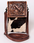 American Darling CELL PHONE HOLDER Hand Tooled Hair-on Genuine Leather women bag western handbag purse