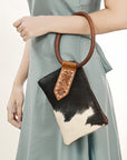 American Darling Wristlet Hand Tooled Hair On Genuine Leather Western Women Bag | Handbag Purse Travel Clutch