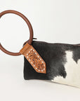 American Darling Wristlet Hand Tooled Hair On Genuine Leather Western Women Bag | Handbag Purse Travel Clutch