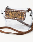 ADBGZ303A American Darling CLEAR BAG Hand Tooled Genuine Leather women bag western handbag purse