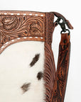 American Darling Large Crossbody Hand Tooled Hair On Genuine Leather Women Bag Western Handbag Purse
