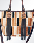 American Darling ADBG695 Tote Hair-On Genuine Leather Women Bag Western Handbag Purse
