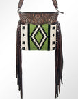 American Darling ADBGZ363 Signature Crossbody Hand Tooled Saddle Blanket Genuine Leather Women Bag Western Handbag Purse