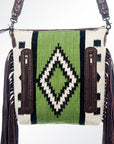 American Darling ADBGZ363 Signature Crossbody Hand Tooled Saddle Blanket Genuine Leather Women Bag Western Handbag Purse