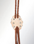 American Darling ADJW106C Braided Genuine Leather Jewelry Necklace with Concho