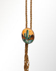 American Darling ADJWM101A Hand Painted Braided Genuine Leather Jewelry Necklace