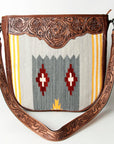 American Darling ADBGK110 Large Crossbody Hand Tooled Saddle Blanket Genuine Leather Women Bag Western Handbag Purse