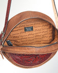 American Darling Canteen Bag Hand Tooled Genuine Leather Western Women | Handbag Purse Travel Clutch