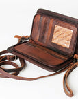 American Darling Organizer Saddle Blanket Genuine Leather Western Women Bag Handbag Purse | for Cute Travel