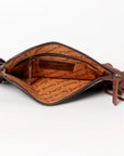 American Darling ADBGK119 Wristlet Hand Tooled Genuine Leather Women Bag Western Handbag Purse
